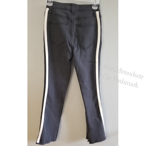 Nine West Side Stripe Kick Flare Stretch Jean - Picture 3 of 7